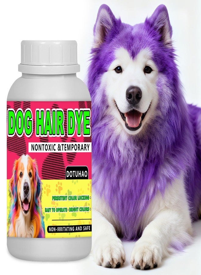 DOTUHAO Dog Hair Dye, Purple Color Pet Hair Dye, 8.45 Fl Oz (250 ml) Pet Safe Dyes, Easy to Use Pets Hairs Dyes for Pets Grooming (Purple, 8.5fl oz) - Image 1
